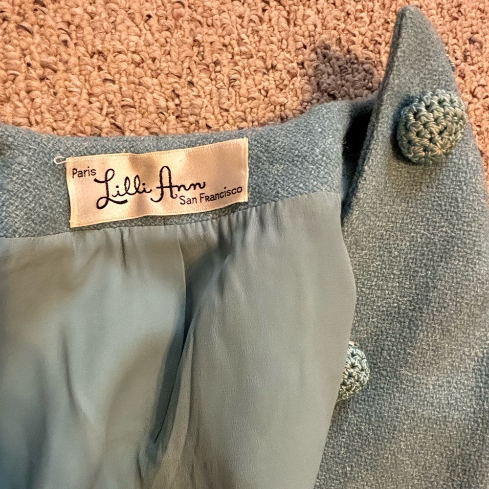 Vintage baby blue skirt suit - Picture 10 of 16